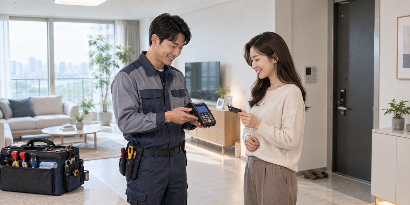 매장 안에서 휴대용 결제 기기를 살펴보는 사람들 — PG대행사 주말 A/S 접수주말 A/S 접수, 쉬는 날일수록 필요하죠. 연락 주시면 연휴에도 원인부터 함께 봅니다.